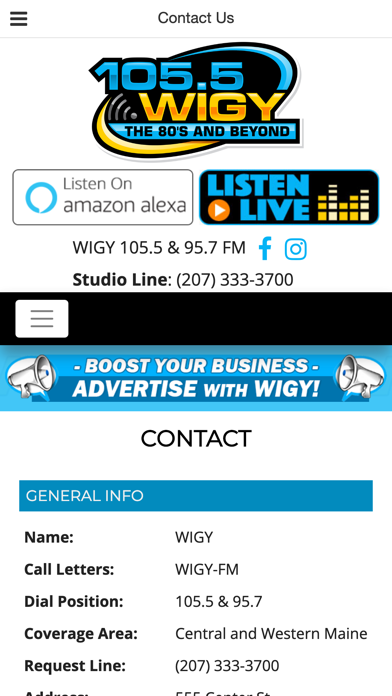 WIGY Radio Screenshot