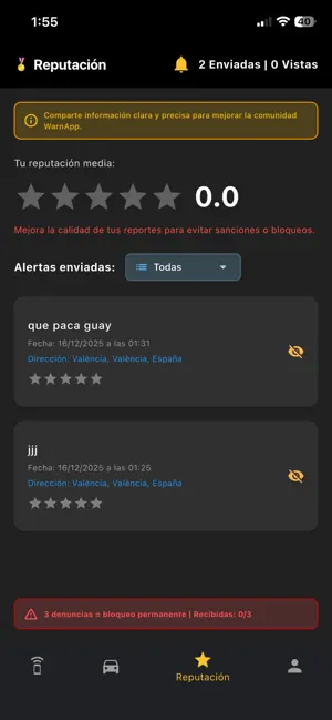 WarnApp by parresoft9 screenshot 2