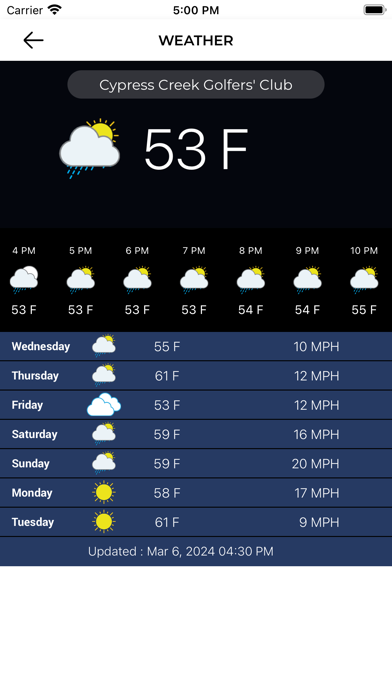 Cypress Creek Golfer's Club Screenshot