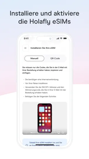 Screenshot von Holafly ESIM Unbegrenzte Daten auf dem iPhone 5