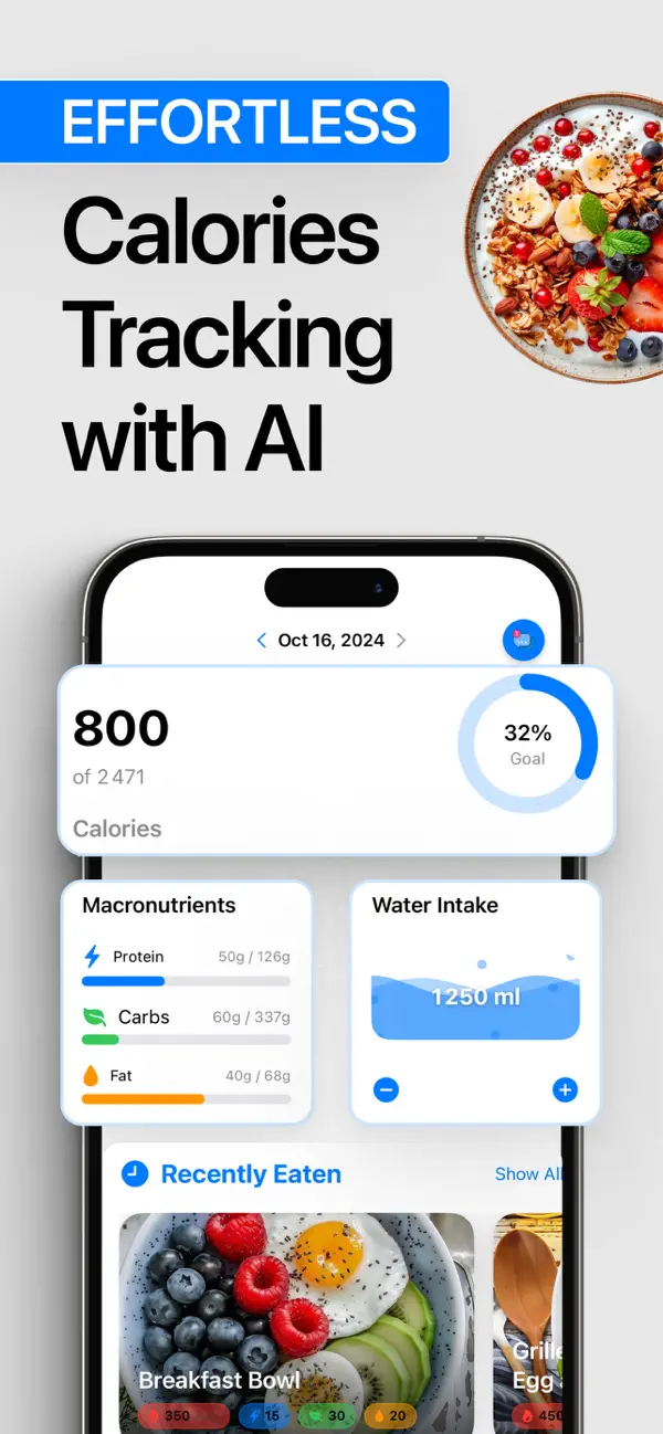 Screenshot #1 pour FoodSight AI - Calorie Scanner