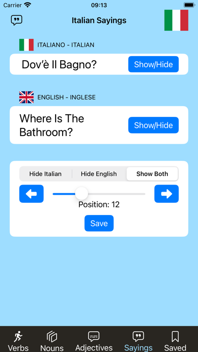 Italian Vocab! Screenshot