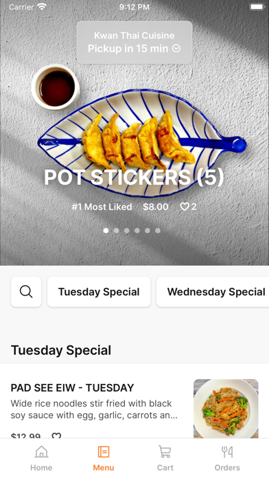 Kwan Thai Cuisine WA iPhone screenshot 2 - Food & Drink app