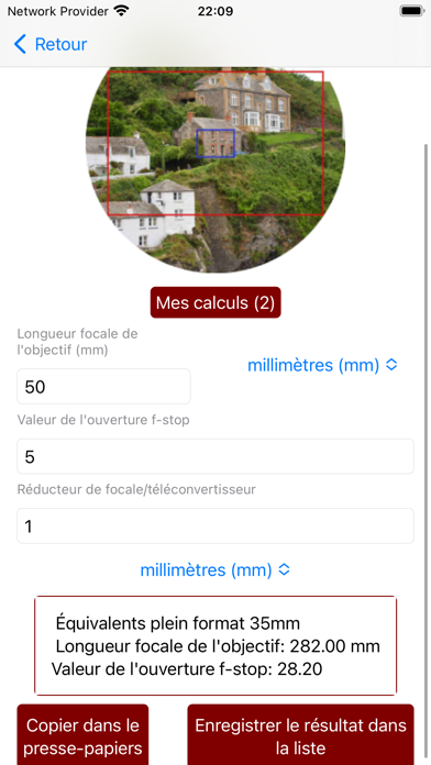 Screenshot #1 pour CropFactorPro : d'Objectif