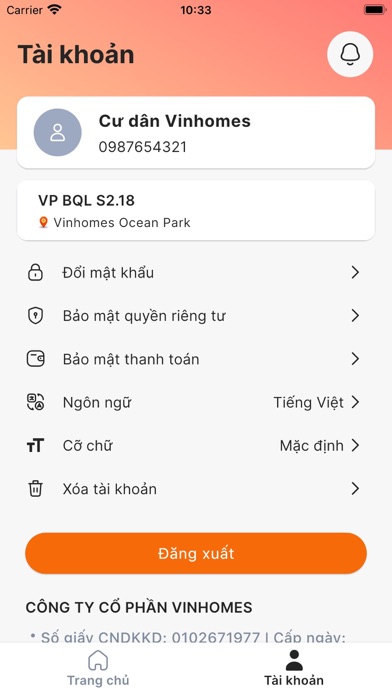 Vinhomes Resident Screenshot