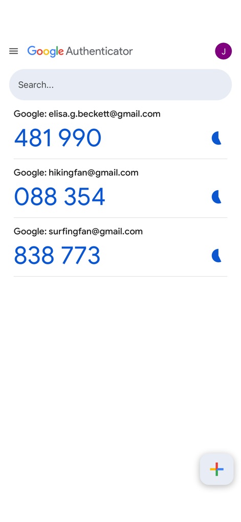 Google Authenticator - Multi-Account Overview