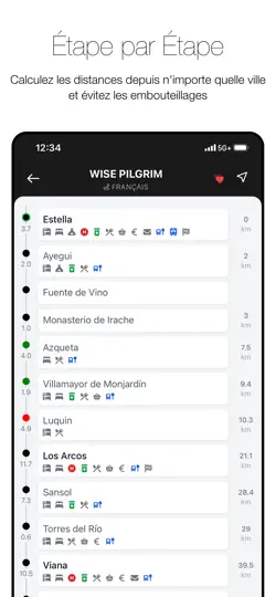 Capture d'écran de Wise Pilgrim All Caminos sur iPhone 2