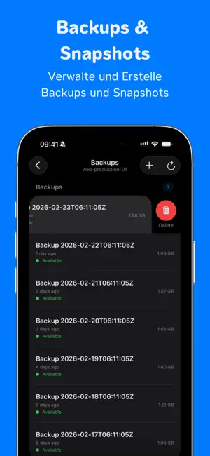 HetzMate für Hetzner Cloud iPhone screenshot 5