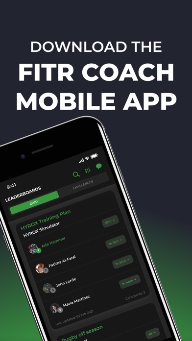 FITR - Coach App Screenshot