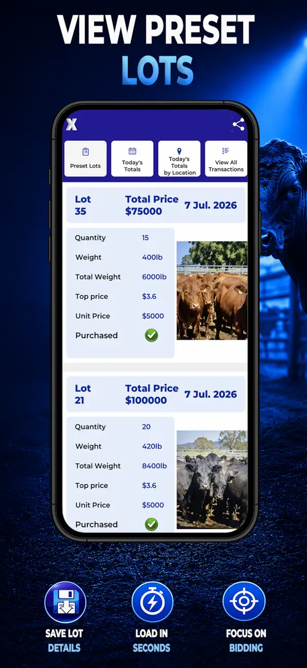 Screenshot #3 pour Livestock Auction Calculator