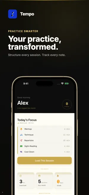 Practice Journal - Tempo screenshot 1