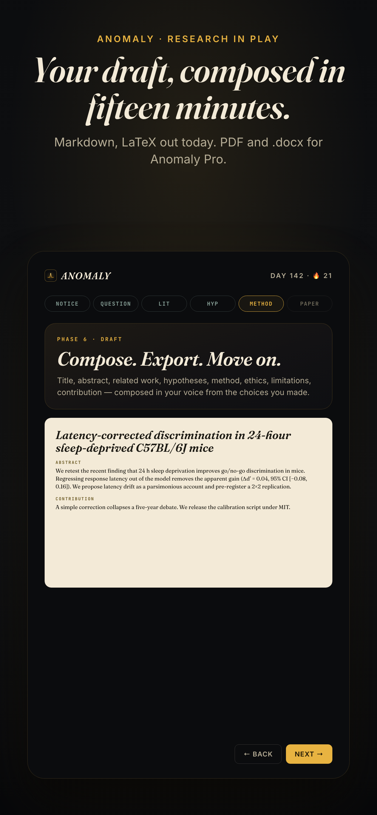 Anomaly: Research in Play