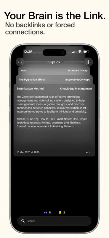 SlipBox – Zettelkasten Notes screenshot 2 of 7