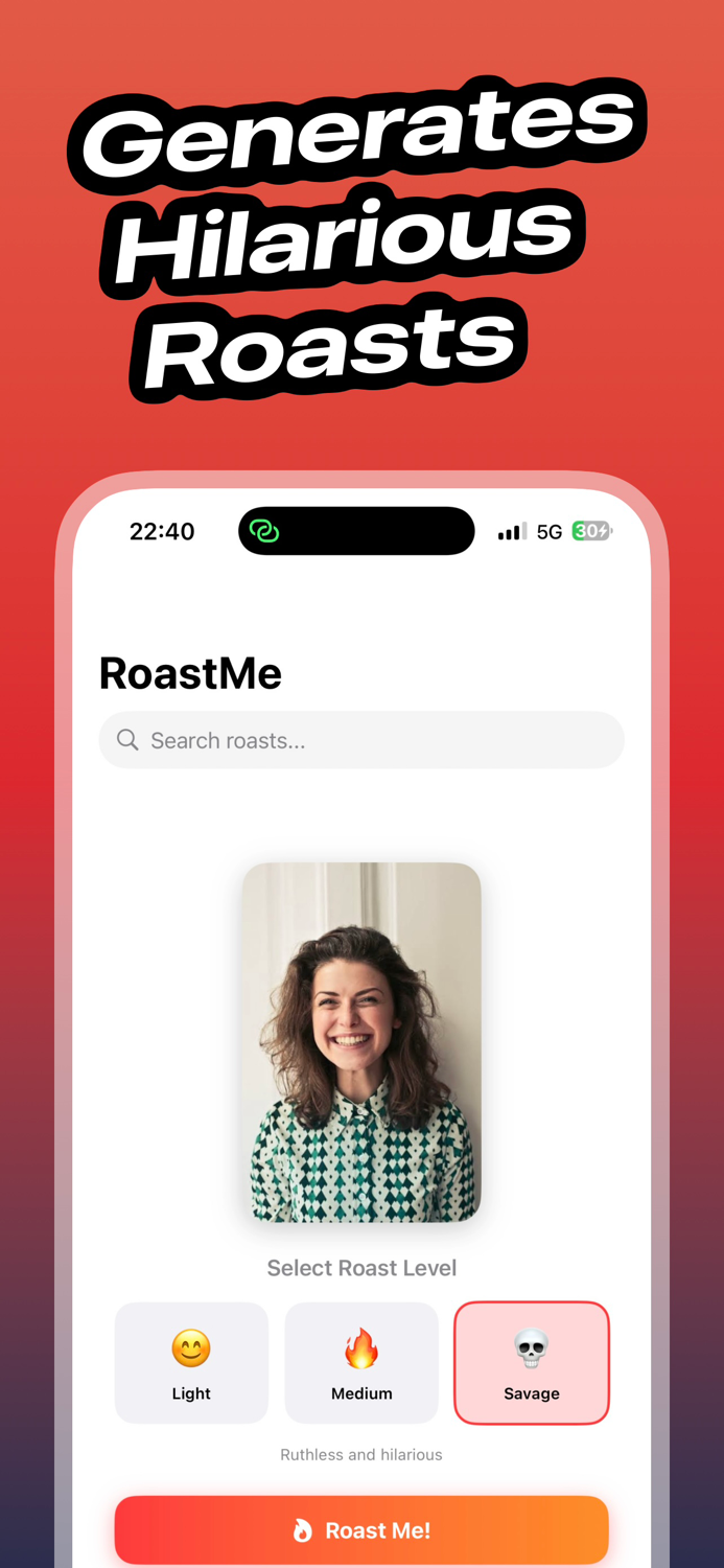 AI Roast App - RoastMe