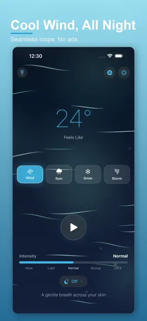 FeelTemp: Cooling Wind Sounds screenshot 1