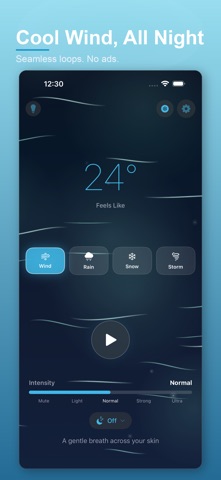 FeelTemp: Cooling Wind Sounds iPhone screenshot