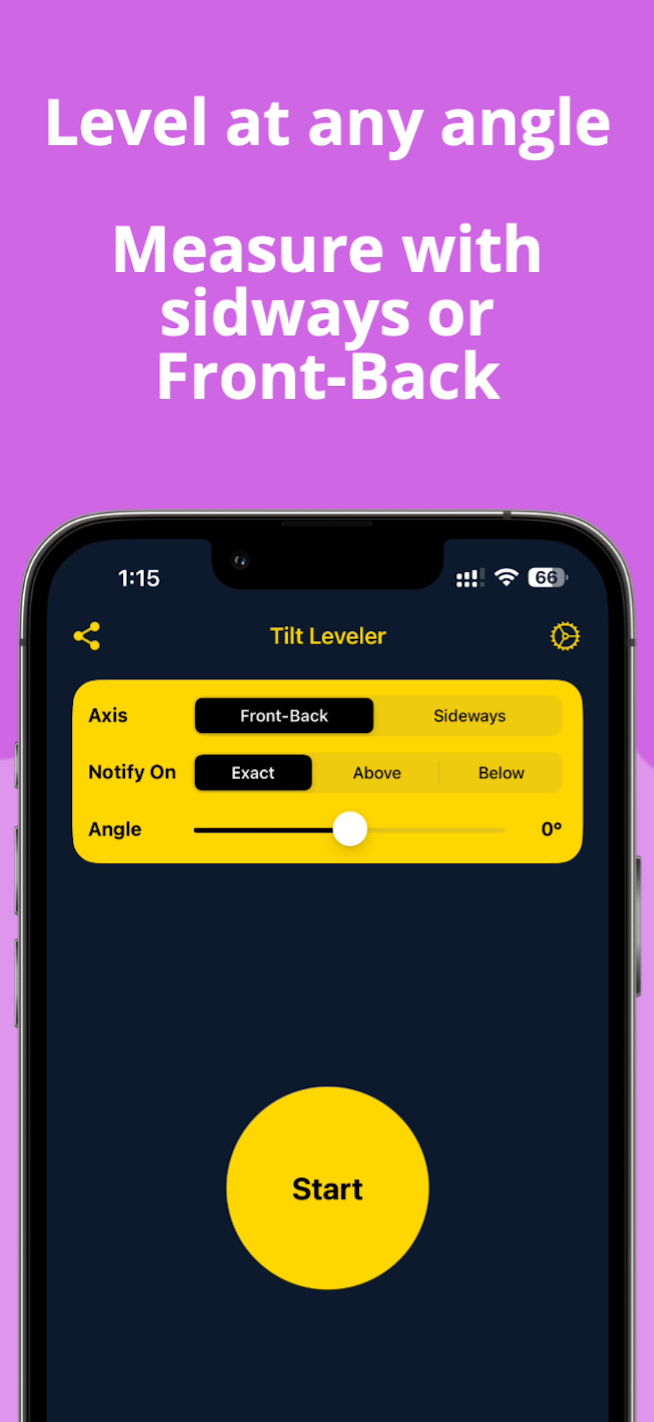 Bubble measure - at any angle