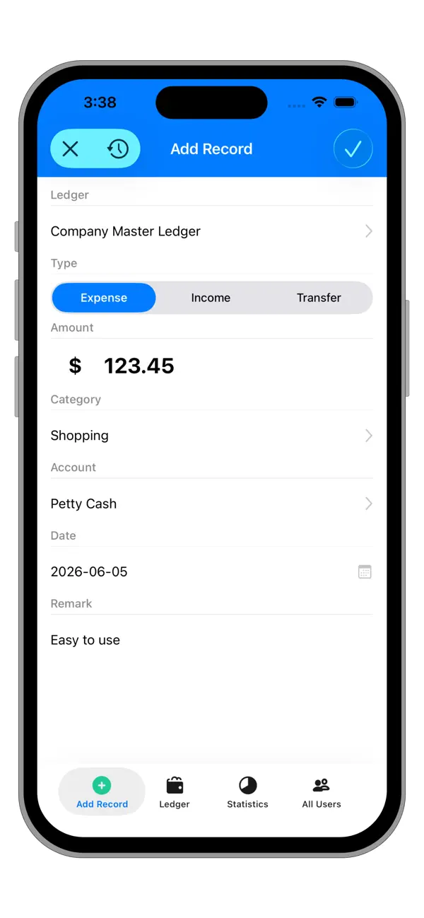 Screenshot #1 pour Money Budget Sync-Team Expense