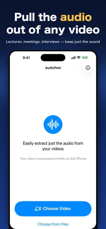 AudioPeel: Video to Audio screenshot 1 of 6