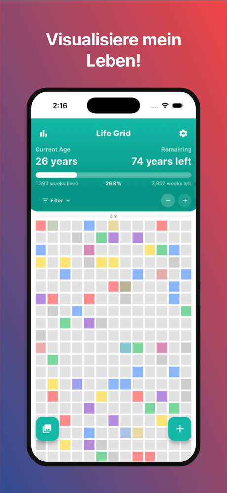 Life Grid: Tagebuch screenshot 2