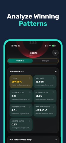 Wallbet – Improve your bets iPhone screenshot