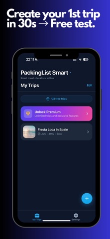 Packing List Smart: AI Planner Screenshot 2 of 5