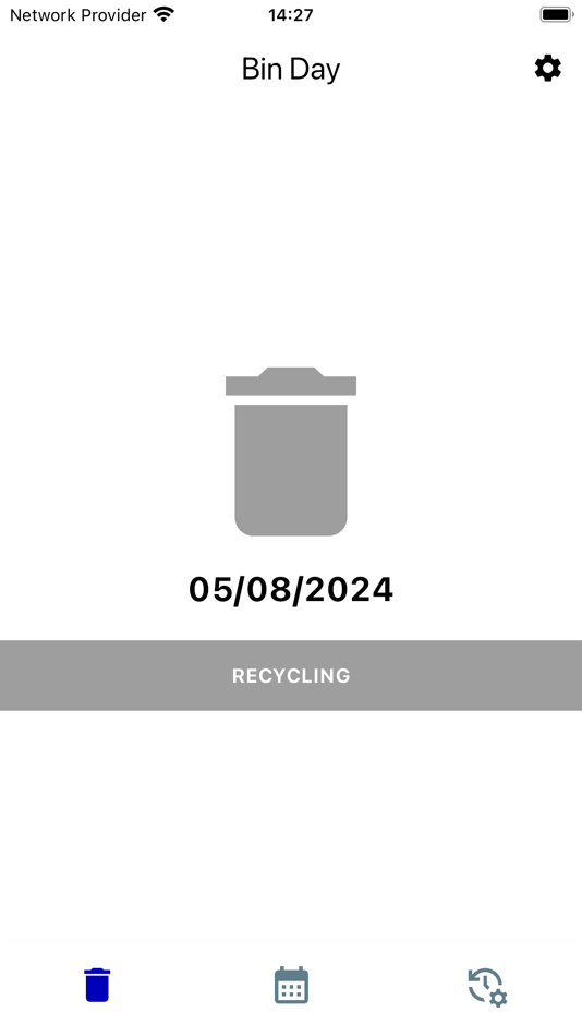#1. Bin Day App (iOS) 来自: DANIEL CHRISTOPHER TUCK
