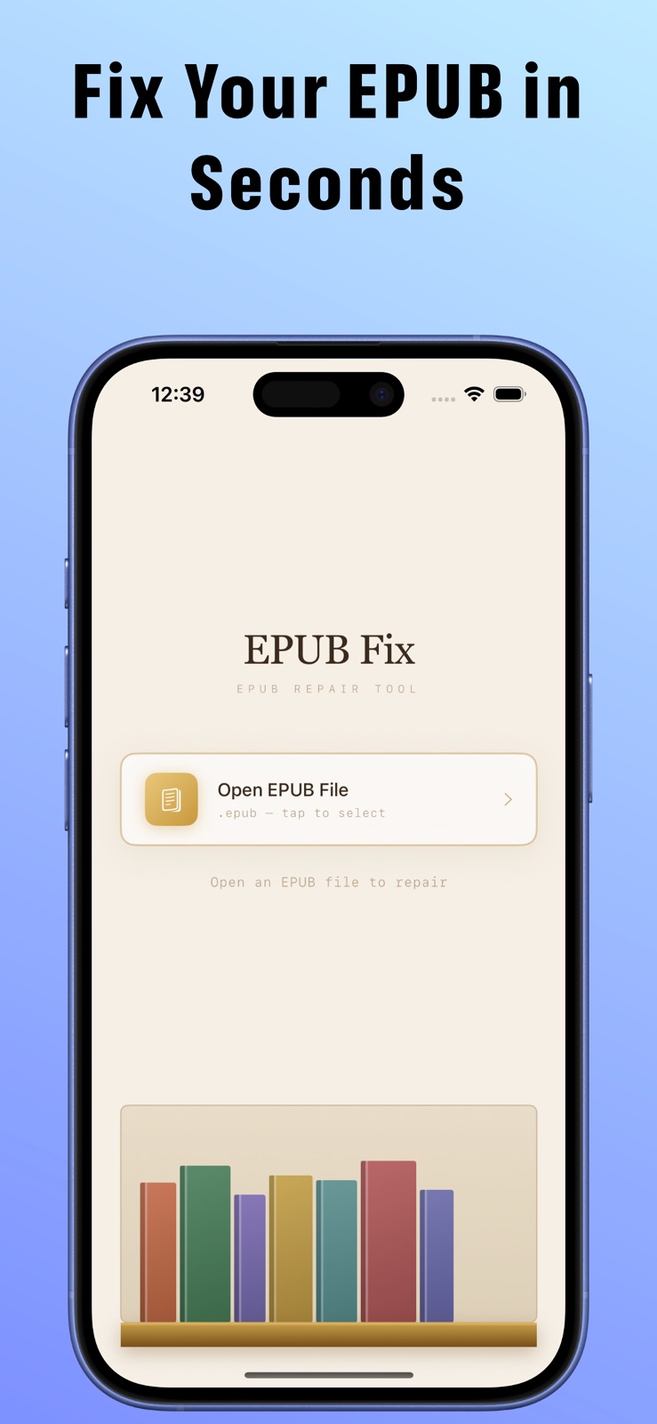 EPUB Fix – Repair & Recover iphone screenshot 1