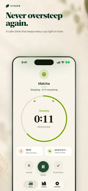 Steepr: Tea Timer & Brew Guide screenshot 1