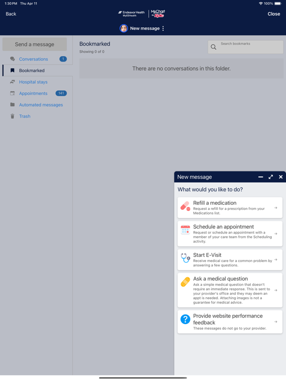 MyEEHealth iPad screenshot 6 - Medical app