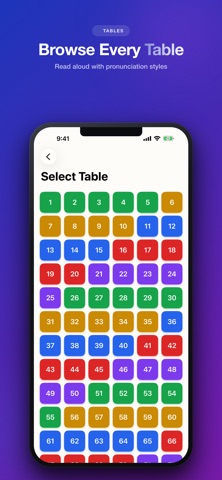 Math Tables – Learn & Practice iPhone screenshot
