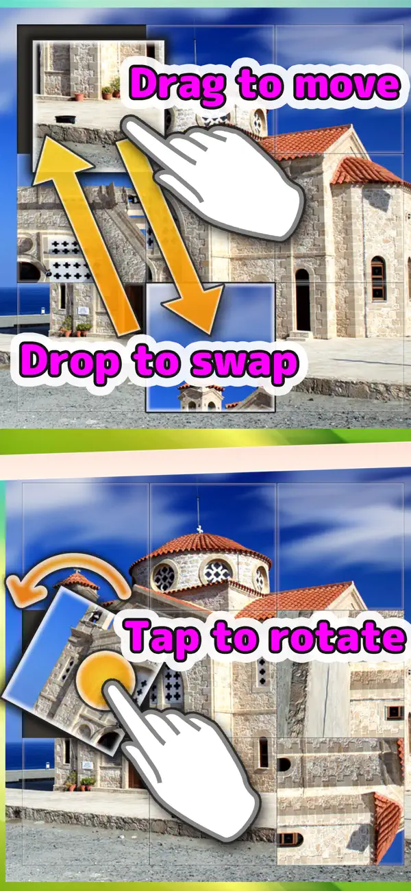 Screenshot #3 pour Picture Tile Swap Brain Puzzle