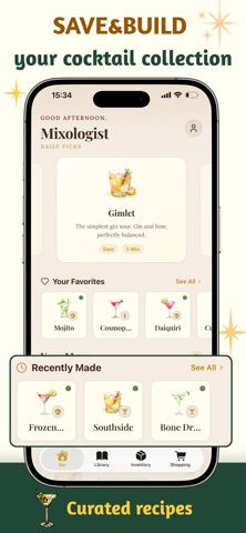 Cocktail Mixer - Drink Recipes iPhone screenshot