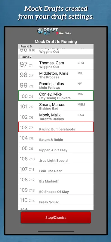 Fantasy Basketball Draft '26 screenshot 2 of 5
