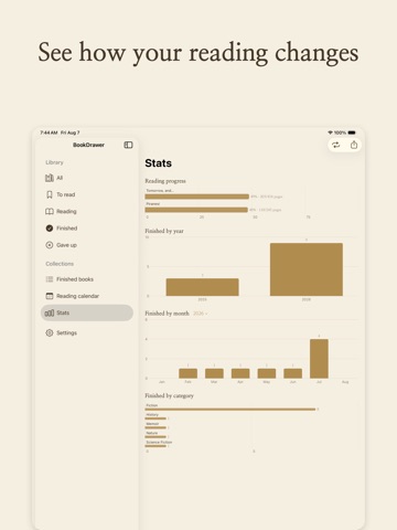 BookDrawer: Reading Journal iPad screenshot