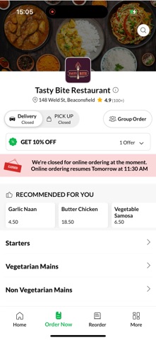 Tasty Bite Restaurant Screenshot 2 of 4