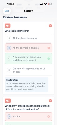 GCSE Biology Quiz iPhone screenshot
