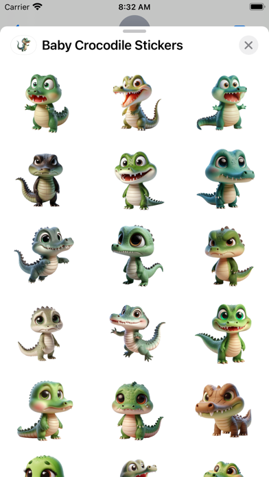 Screenshot 1 of Baby Crocodile Stickers App