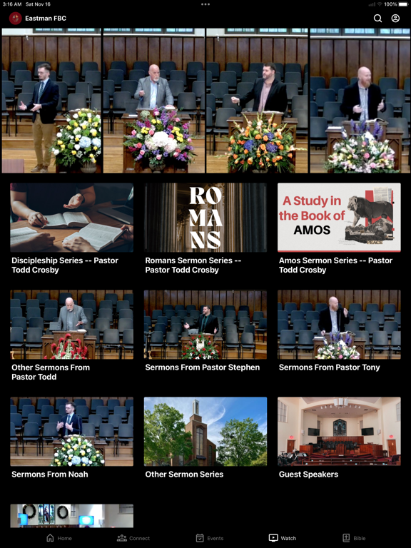 Eastman First Baptist iPad screenshot 4 - Education app
