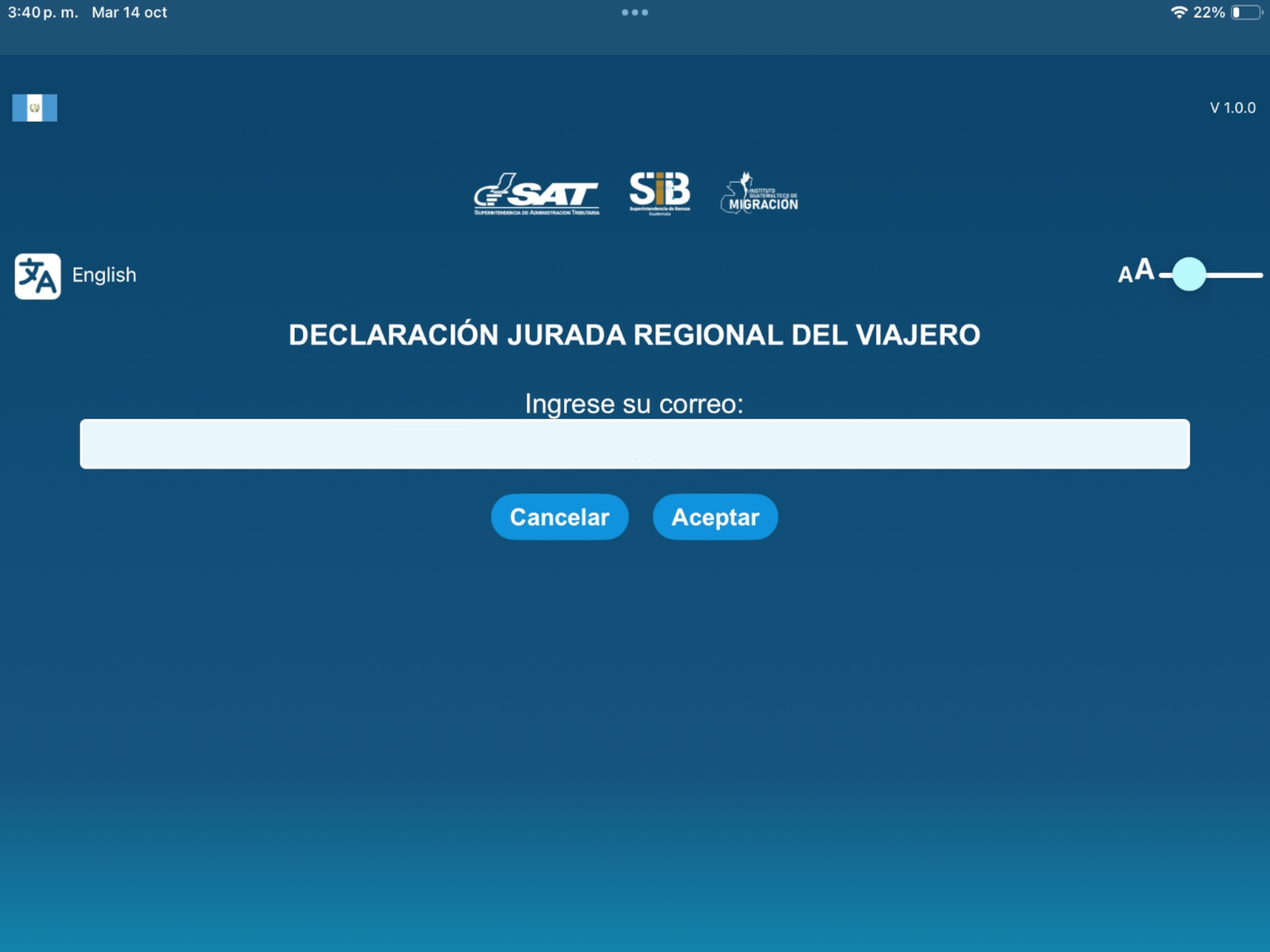 Declaración Del Viajero SAT-GT