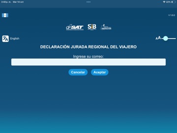 Declaración Del Viajero SAT-GT iPad screenshot