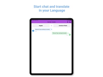 English - Jamaican Patois Tran iPad screenshot