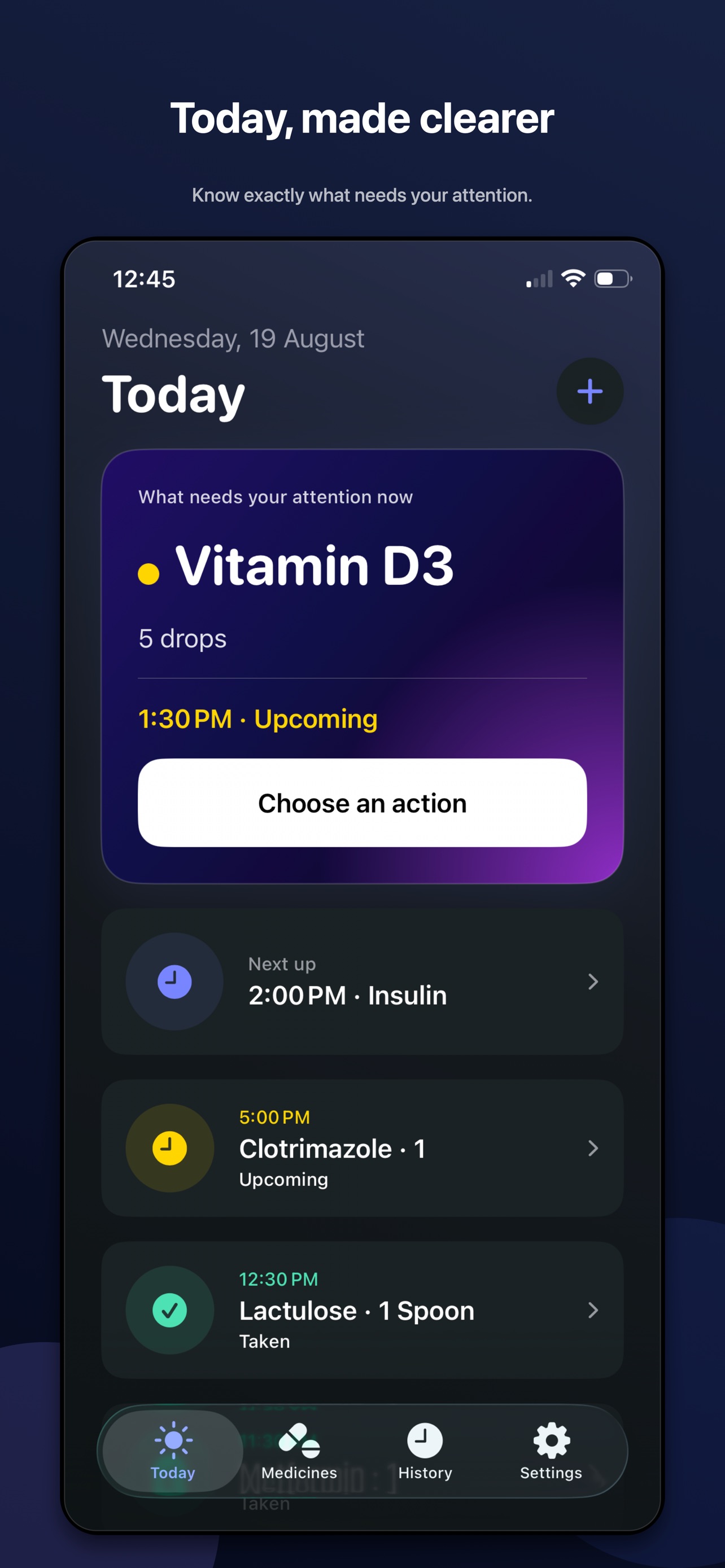 Screenshot 1 of MediAlarm+
