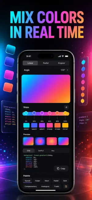 Gradient Maker: CSS Code screenshot 2