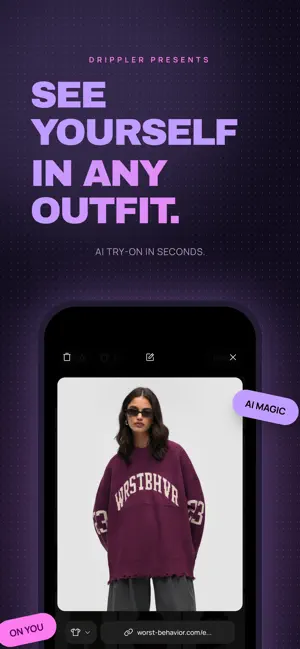 Drippler: AI Outfit Try-On screenshot 1