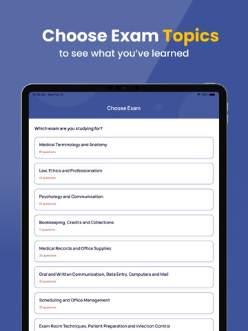 AMT RMA Practice Test. iPad screenshot