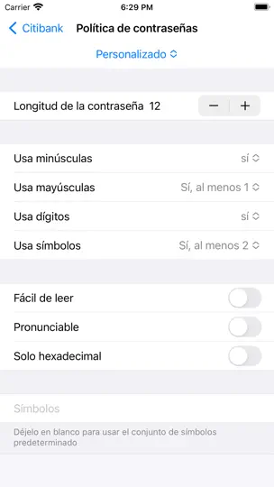 Captura de pantalla de PwSafe 2 - Password Safe en iPhone 5