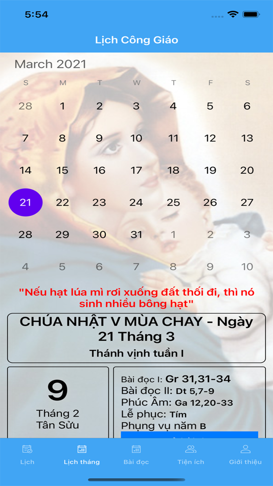 #3. Lịch Công Giáo UVC (iOS) By: Thanh Vi Banh