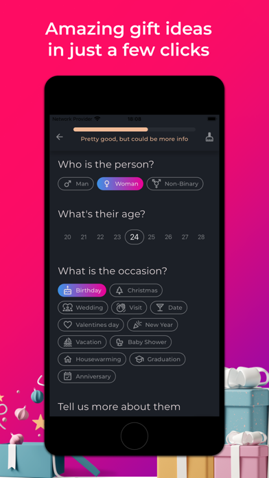 Gift Ideas: Giftadvisor AI app Screenshot