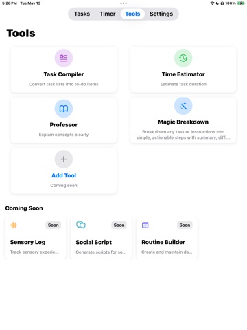 Goblin Tools: Autism Pal To Do iPad screenshot